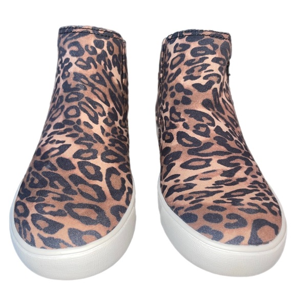 Naturalizer Brown Leopard Cheetah Leather Celeste Side Zipper High Top Sneaker - Picture 8 of 12